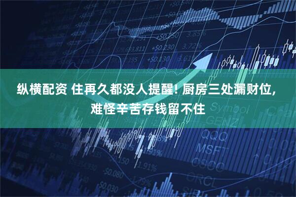 纵横配资 住再久都没人提醒! 厨房三处漏财位, 难怪辛苦存钱留不住